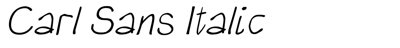 Carl Sans Italic